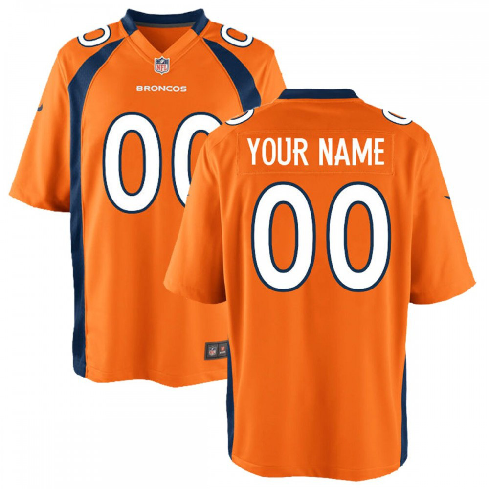 Denver Broncos Nike Youth Custom Game Jersey - Orange-GridironStore
